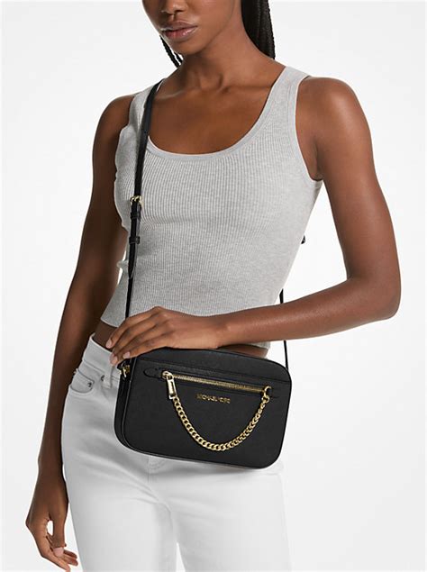 michael kors cement crossbody|Michael Kors Women's Jet Set Crossbody Leather Bag, Cement .